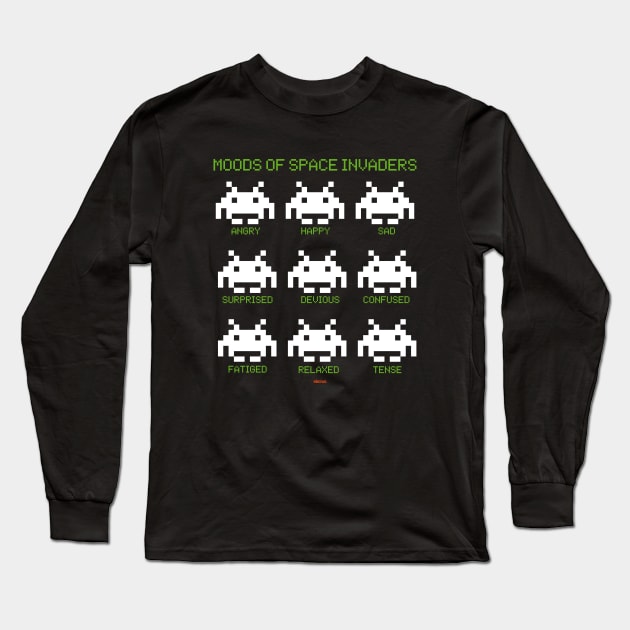 Moods of space invaders Long Sleeve T-Shirt by eltronco